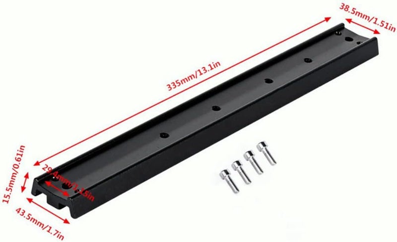 Pocnsen Dovetail Rail 335mm (13.1") Bar Kit for Vixen-Style Dovetail Plate to Couple Telescope Tubes to Mount - Image 3